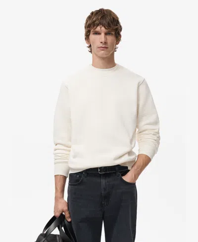 Mango Men's Regular-fit Cotton Sweatshirt In White