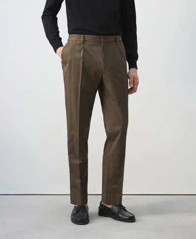 Mango Men's Regular-fit Pleated Pants In Brown
