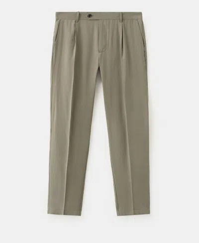Mango Men's Regular-fit Pleated Pants In Mink Gray