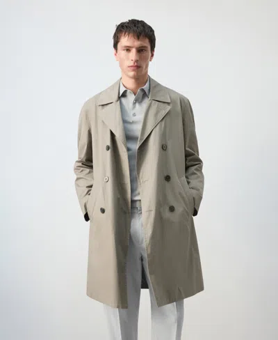 Mango Men's Regular-fit Trench Coat In Brown