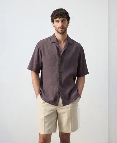 Mango Men's Relaxed Fit Bowling Collar Shirt In Multi