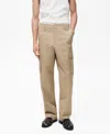 Mango Regular Fit Cargo Jeans In Medium Brown