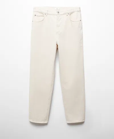 Mango Men's Relaxed-fit Cotton Jeans In Ecru