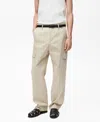 Mango Relaxed Fit Flat Front Multipocket Pants In Pastel Yellow