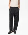 Mango Relaxed Belted Technical Pants In Black
