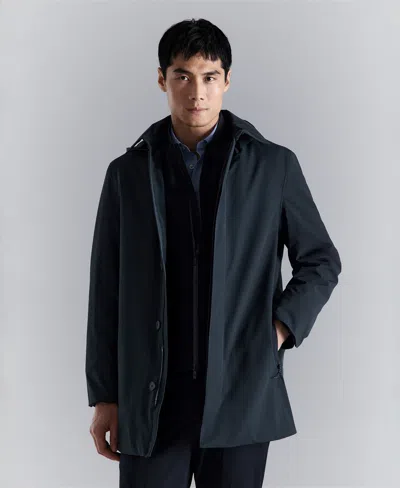 Mango Men's Removable Hood And Thermore Technology Packable Parka In Blue