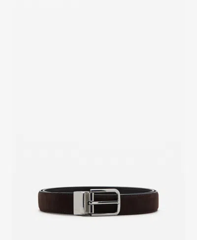 Mango Men's Reversible Nappa Leather Belt In Brown
