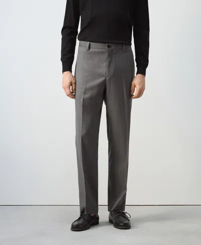 Mango Ricardo Regular Fit Dress Pants In Gray