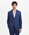 Mango Men's Salerno Linen Slim-fit Suit Blazer In Blue