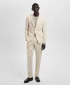 Mango Men's Salerno Linen Slim-fit Suit Blazer In Neutral