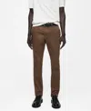 Mango Regular Fit Cotton Pants In Brown