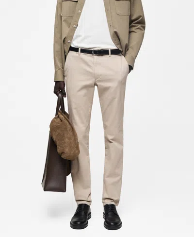 Mango Men's Slim-fit Serge Chino Trousers In Sand