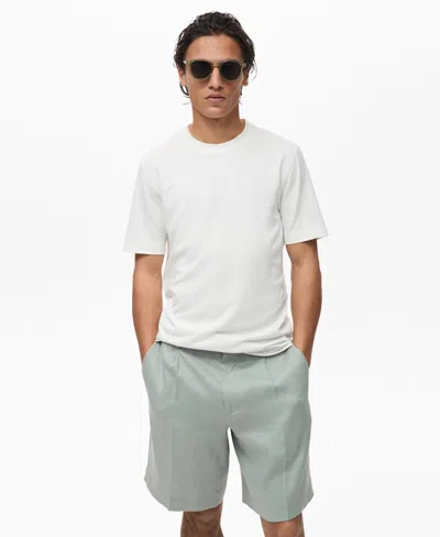 Mango Men's Short-sleeved Lyocell T-shirt In White