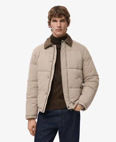 Mango Men's Short Water-repellent Puffer Jacket In Neutral