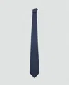 Mango Men's Silk Blend Striped Tie In Blue