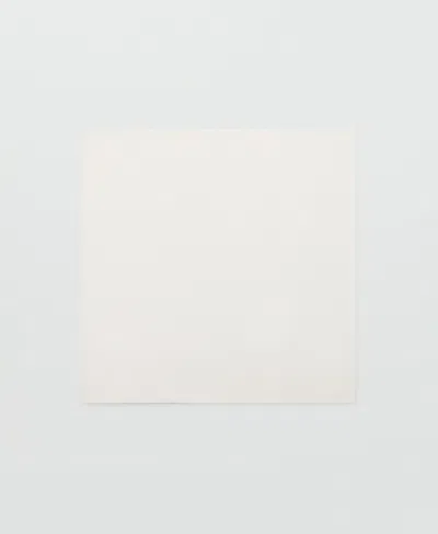 Mango Men's Silk Scarf In White