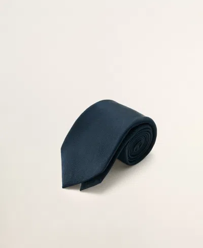 Mango Men's Silk Tie In Blue