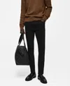 Mango Bob Regular Fit Jeans In Black Denim
