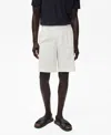 Mango Slim Fit Stretch Cotton Chino Shorts In White