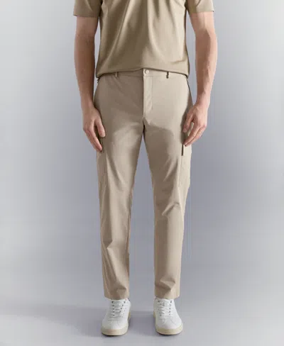 Mango Slim Fit Comfort Stretch Water Repellent Cargo Pants In Brown