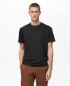 Mango Thermoregulating Performance Slim Fit Stretch T-shirt In Black
