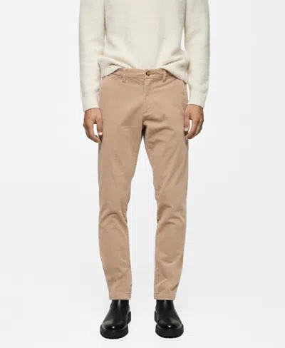 Mango Men's Slim-fit Corduroy Pants In Beige