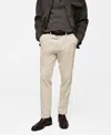 Mango Regular Fit Cotton Corduroy Chinos In Light,pastel Gray