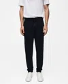 Mango Drawstring Slim Fit Sweatpants In Dark Navy
