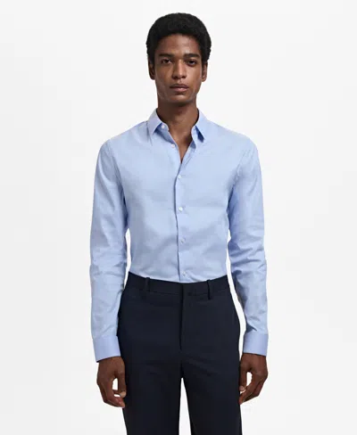 MANGO MEN'S SLIM-FIT COTTON DRESS SHIRT