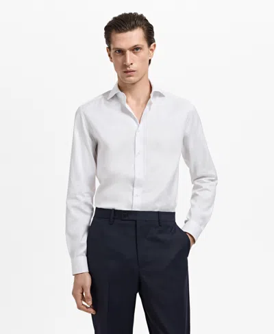 Mango Men's Slim-fit Cotton Dress Shirt In White
