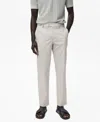Mango Slim Fit Cotton Pants In White
