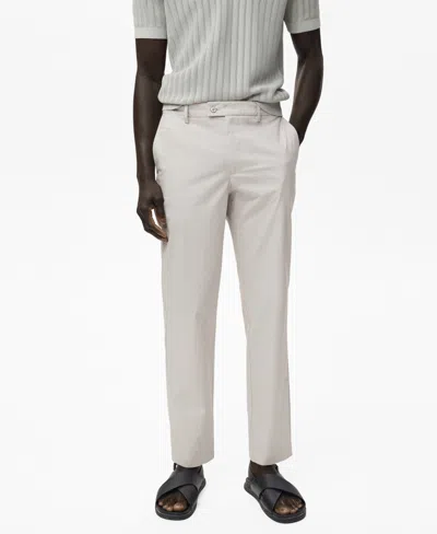 MANGO MEN'S SLIM-FIT COTTON PANTS