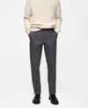 Mango Men's Slim-fit Cotton Pants In Light Heather Gray