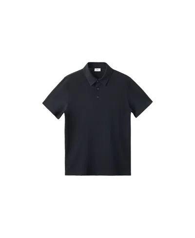 Mango Men's Slim Fit Cotton Pique Blend Polo Shirt In Blue