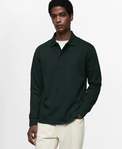 Mango Men's Slim-fit Cotton Polo Shirt In Green