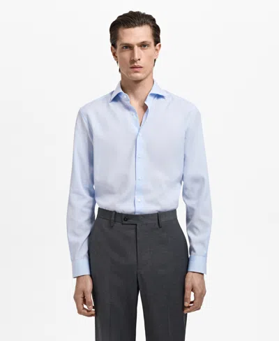 MANGO MEN'S SLIM-FIT COTTON POPLIN DRESS SHIRT