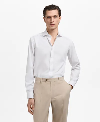 MANGO MEN'S SLIM-FIT COTTON POPLIN DRESS SHIRT