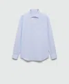 Mango Men's Slim-fit Cotton Poplin Suit Shirt In Blue