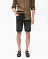 Mango Denim Bermuda Shorts In Black Denim
