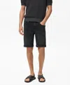 Mango Slim Fit Denim Bermuda Shorts In Black
