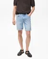 Mango Denim Bermuda Shorts In Medium Blue