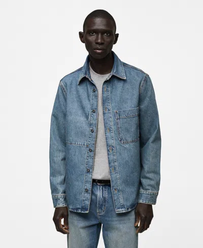 MANGO MEN'S DENIM OVERSHIRT
