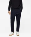 Mango Drawstring Slim Fit Sweatpants In Navy