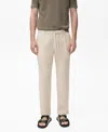 Mango Slim Fit Pants With Drawstring Waist In Sand