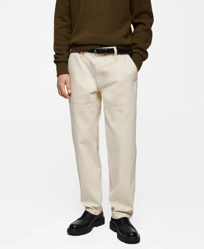 Mango Men's Slim-fit Jeans In Ecru