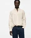 Mango Men's Slim-fit Kodak-striped Cotton Shirt In Yellow
