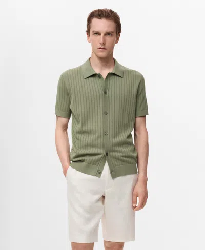 Mango Men's Slim-fit Linen Bermuda Shorts In White