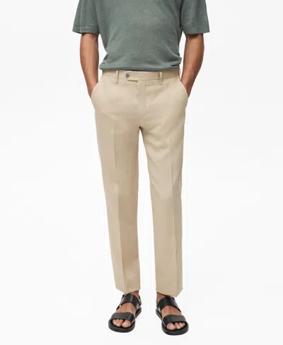 Mango Men's Slim-fit Linen Pants
