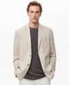 Mango Men's Slim-fit Linen Suit Blazer In Neutral