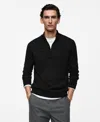 Mango Men's Slim-fit Merino Wool Quarter-zip Sweater In Black